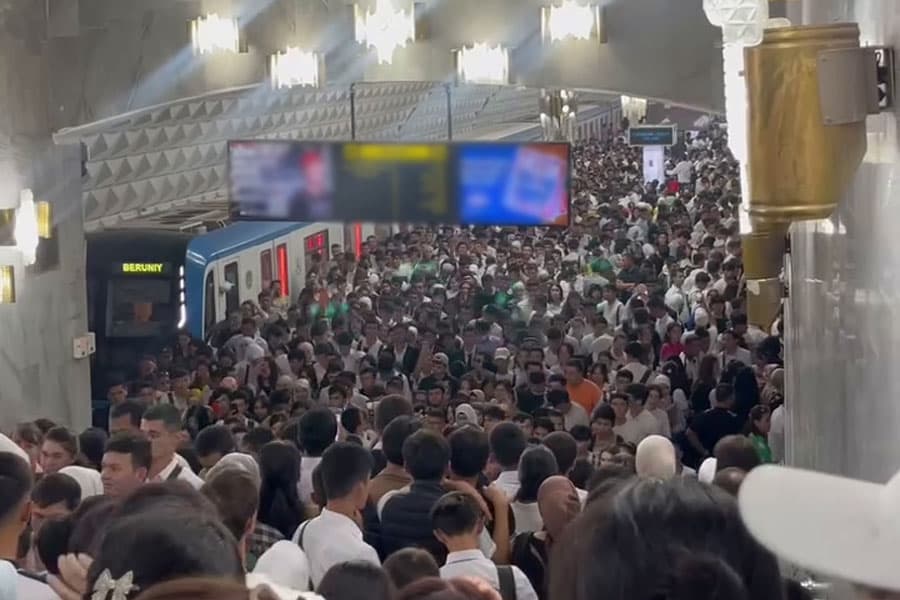 Toshkent metrosida poyezdning nosoz holati sabab mega tirbandlik yuzaga keldi