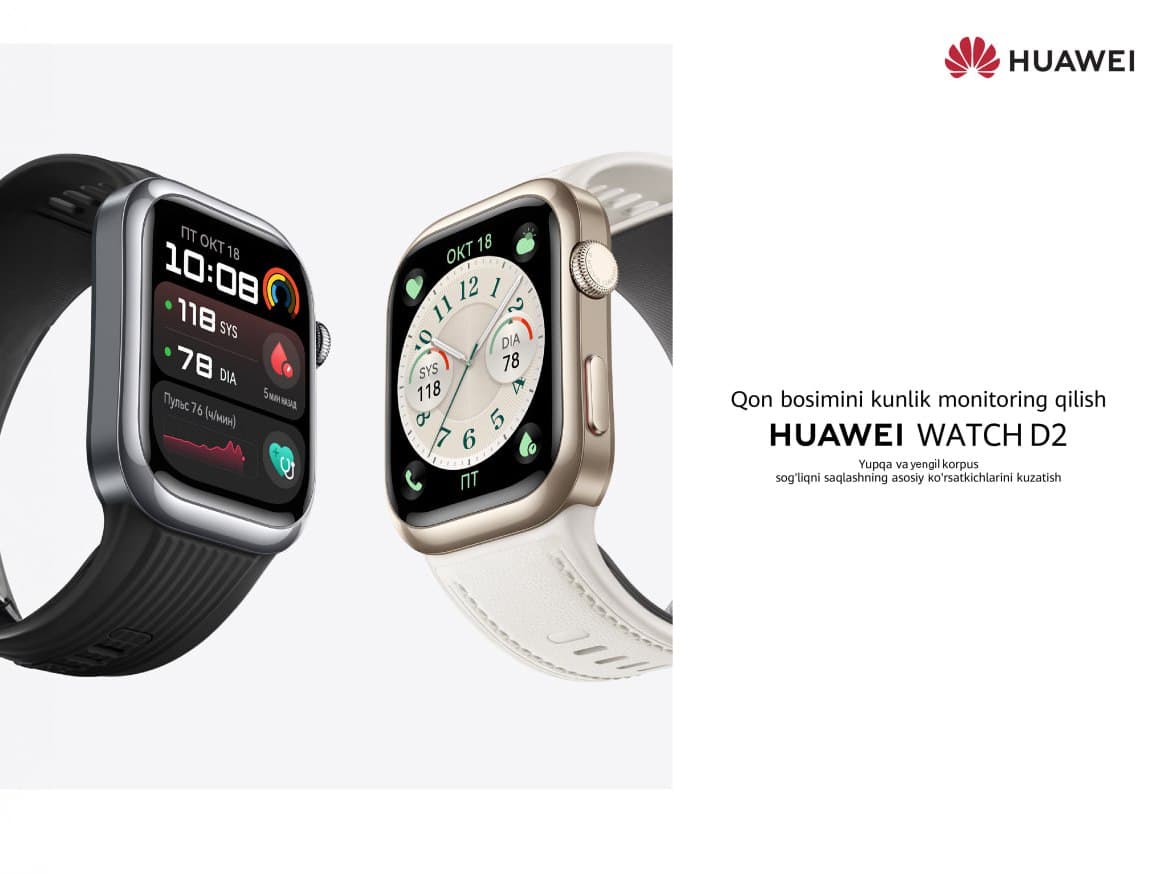 HUAWEI yangi premium smart-soatlarini taqdim etdi: HUAWEI WATCH D2 va HUAWEI WATCH GT 5 seriyasi