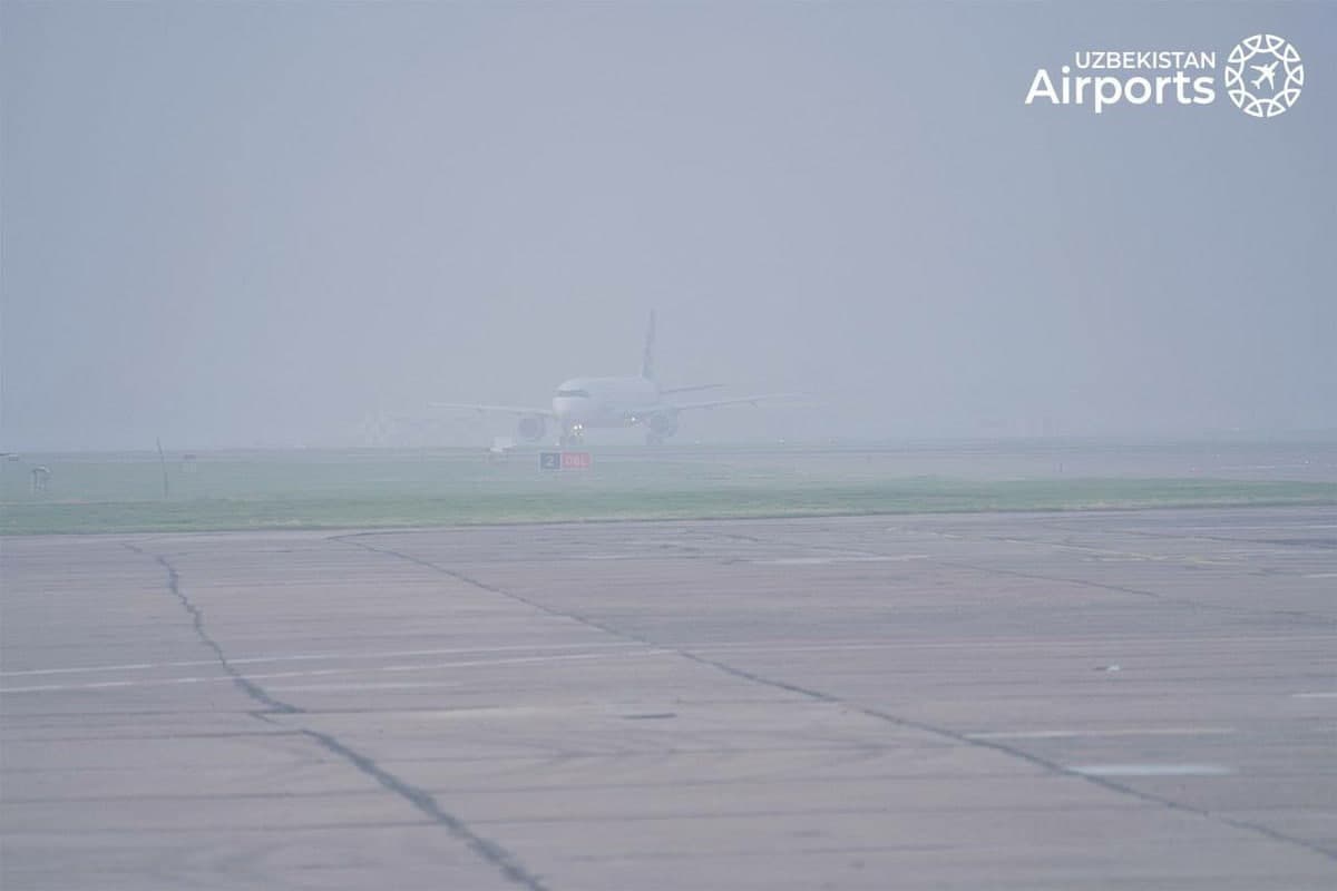 Quyuq tuman O‘zbekistondagi bir qator aeroportlar faoliyatini cheklab qo‘ydi