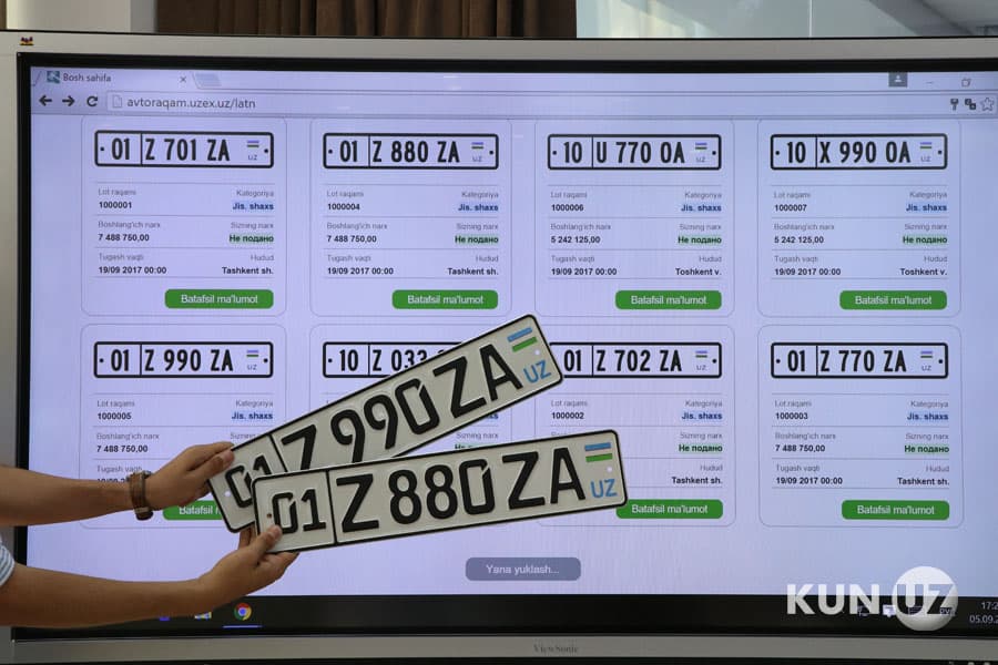 Toshkentda 02 kodli avtoraqamlar taxminan qachon paydo bo‘lishi aytildi