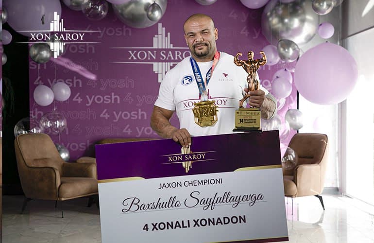 Xon Saroy jamoasi a’zosi Baxshulla Sayfullayev bodibilding ustasi yo‘nalishida jahon chempioni bo‘ldi!