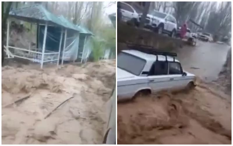 So‘qoqda kuchli yog‘ingarchilik oqibatida sel oqimlari yuzaga keldi