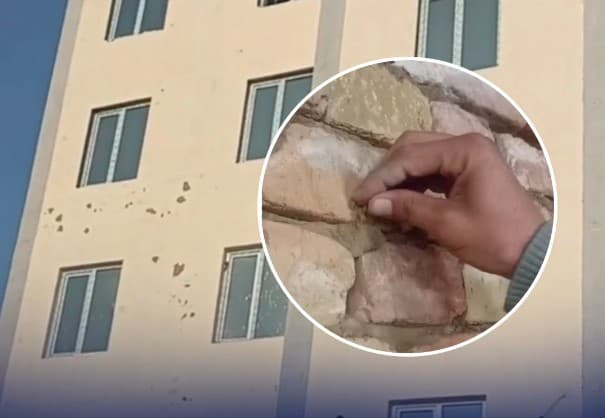 Loydan qurilayotgan “dom” – Izboskanda ko‘p qavatli uy qurilishida sement o‘rniga adir tuprog‘i ishlatilmoqda
