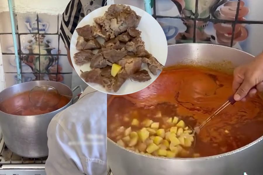 “150 bola ovqatiga 300 gramm go‘sht” – Peshku hokimi bog‘chadagi go‘shtni taroziga torttirib ko‘rdi