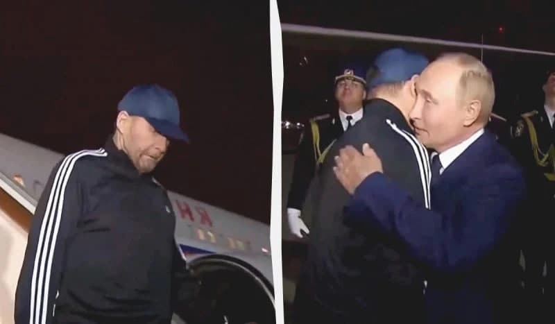 Putin Krasikov va boshqa sobiq mahbuslarni shaxsan kutib oldi