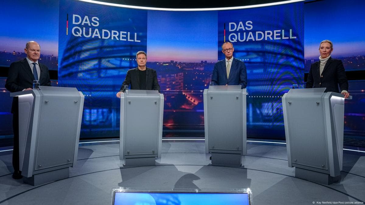 Germaniya kanslerligiga nomzodlar «to‘rt kishilik teleduel» o‘tkazdi