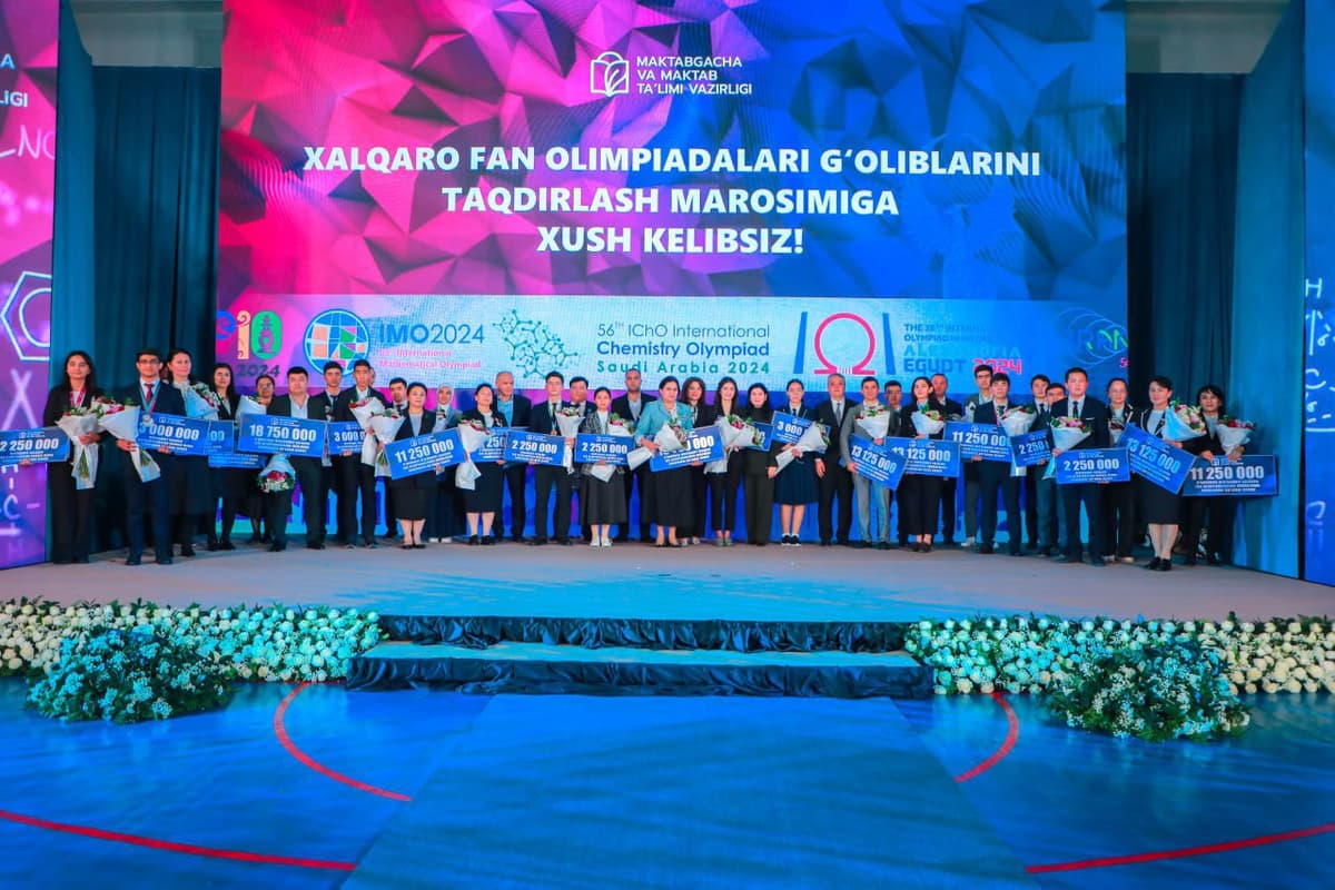 Xalqaro fan olimpiadalari g‘oliblari uchun mukofot puli miqdori oshirildi