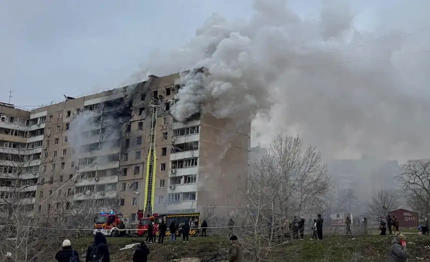 Rossiyaning Zaporijjyadagi uyga zarbasi oqibatida 32 kishi jarohatlandi