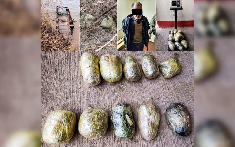 Amudaryoda qayiqda suzib o‘tgan narkokurer 10 kg gashish bilan ushlandi