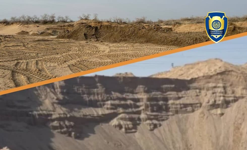 Toshkent viloyatida tabiiy qumni o‘zboshimchalik bilan qazib olganlar ushlandi