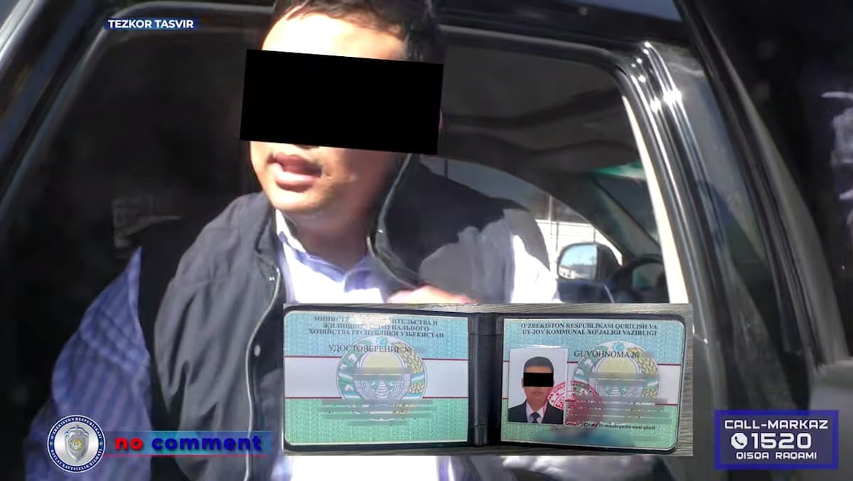 Toshkentda pora bilan ushlangan bosh mutaxassis qochmoqchi bo‘ldi