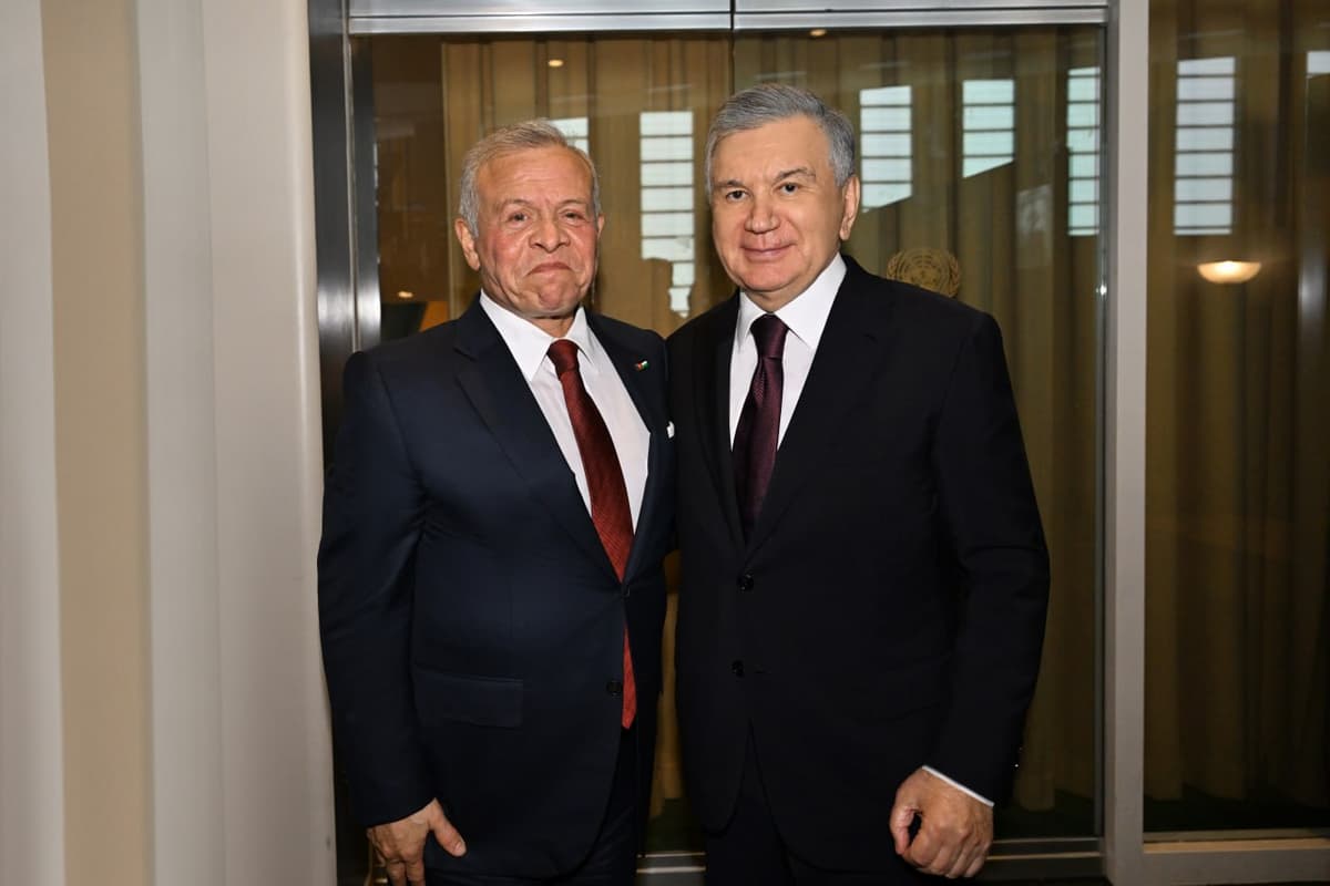 O‘zbekiston prezidenti Iordaniya podshohi bilan uchrashdi