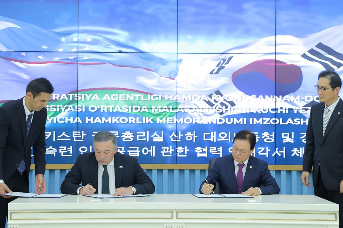 O‘zbekiston va Koreya provinsiyasi ishchi vizalari bo‘yicha kelishuvga erishdi