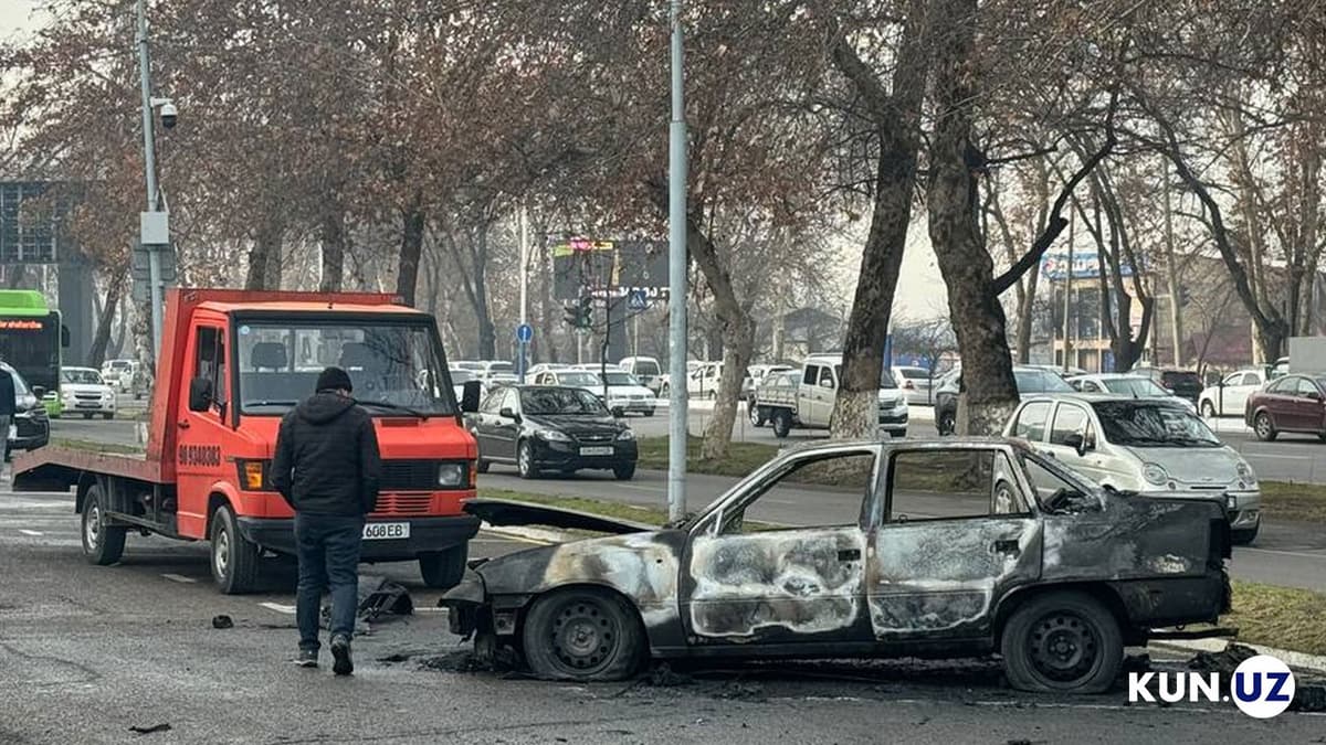 Chilonzorda harakatsiz turgan Nexia yonib ketdi