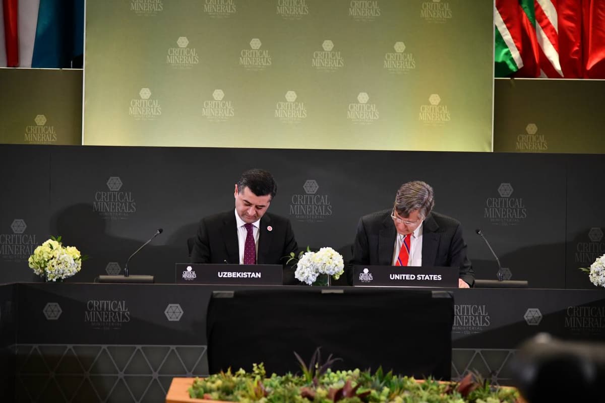 O‘zbekiston va AQSh hukumatlari muhim foydali qazilmalar to‘g‘risida anglashuv memorandumini imzoladi