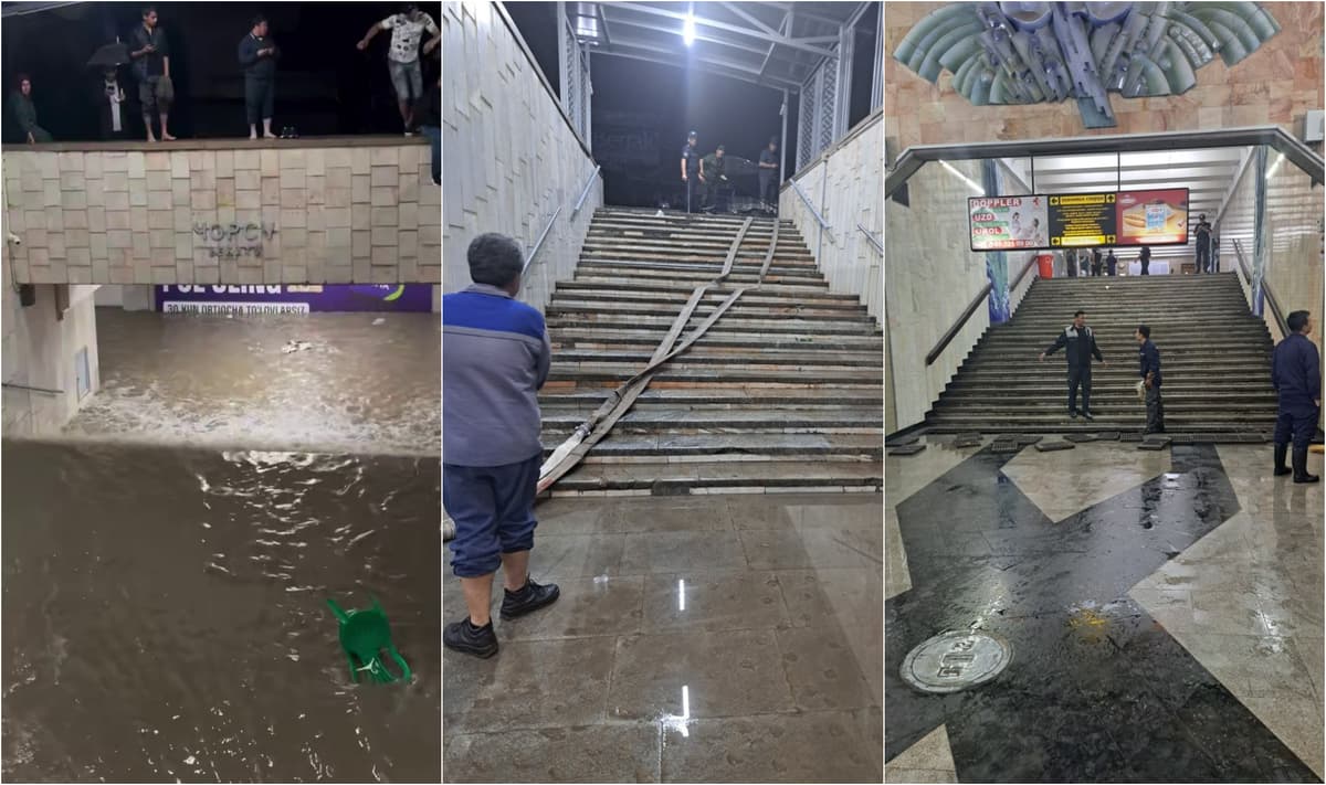 Kuchli yomg‘irlar “Chorsu” metro bekati faoliyatiga ta’sir ko‘rsatmadi - FVV