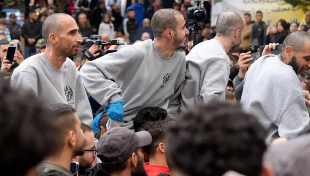 G‘arbiy sohilda Isroil ozod qilgan falastinliklar tantana bilan kutib olindi - video
