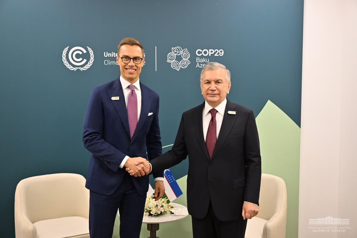 Shavkat Mirziyoyev Finlandiya prezidenti bilan telefon orqali suhbatlashdi