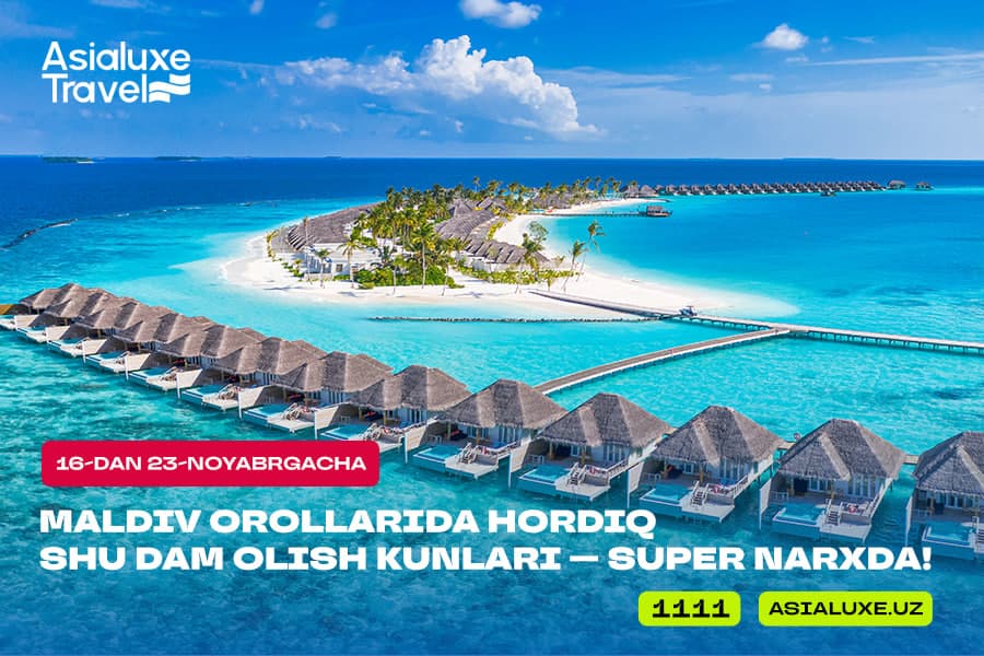 Asialuxe Travel - Maldiv orollari uchun yubiley narxlar!