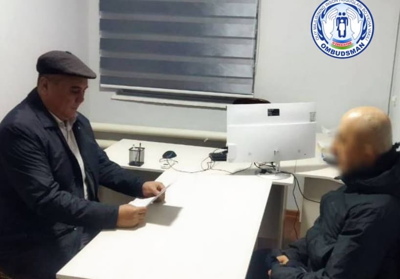 Piskentdagi koloniyada asossiz intizomiy bo‘linmaga kiritib qo‘yilgan mahkum Ombudsmanga shikoyat qildi. Uning tanasida lat yeyish alomatlari aniqlangan