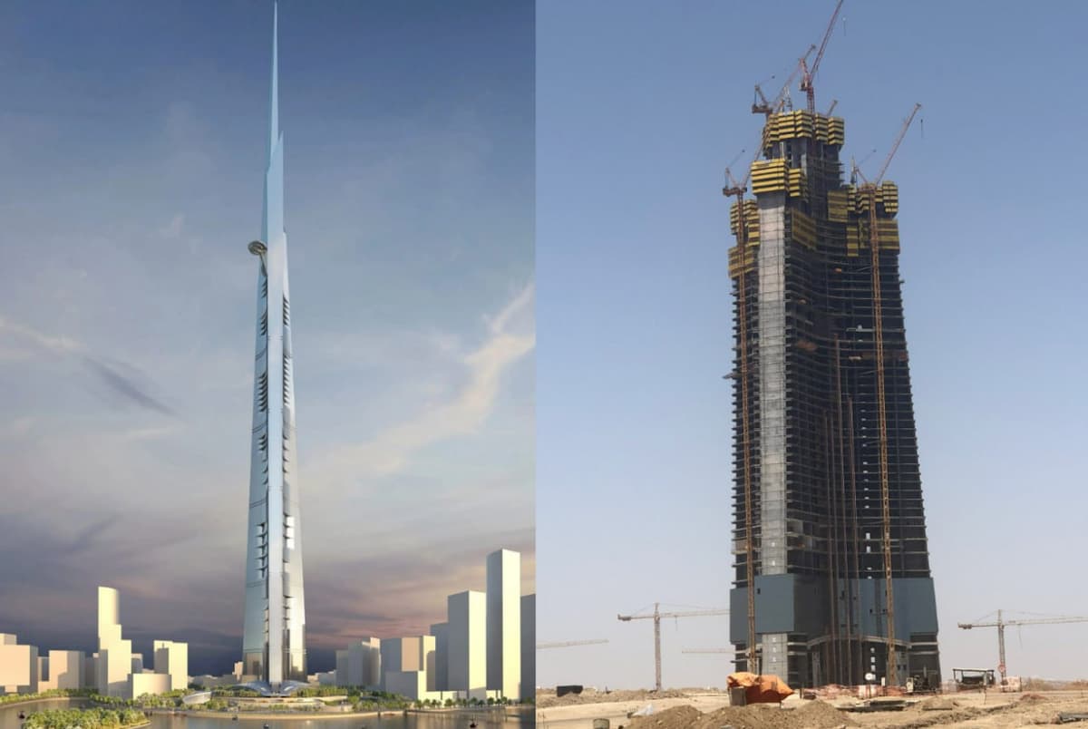 Saudiya Arabistonida balandligi 1000 metrdan oshadigan Jeddah Tower’ni qurish ishlari qayta boshlandi