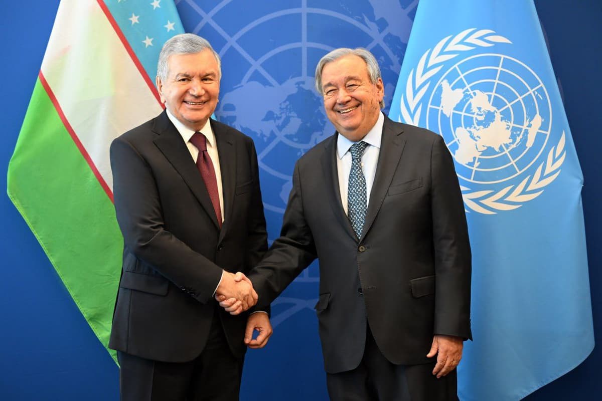 Shavkat Mirziyoyev Antoniu Guterrish bilan uchrashuv o‘tkazdi