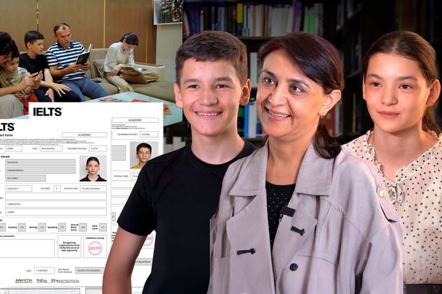“Opasida 8, ukasida esa 8,5 ball” – IELTS’dan yuqori ball olgan kitobxonlar oilasi