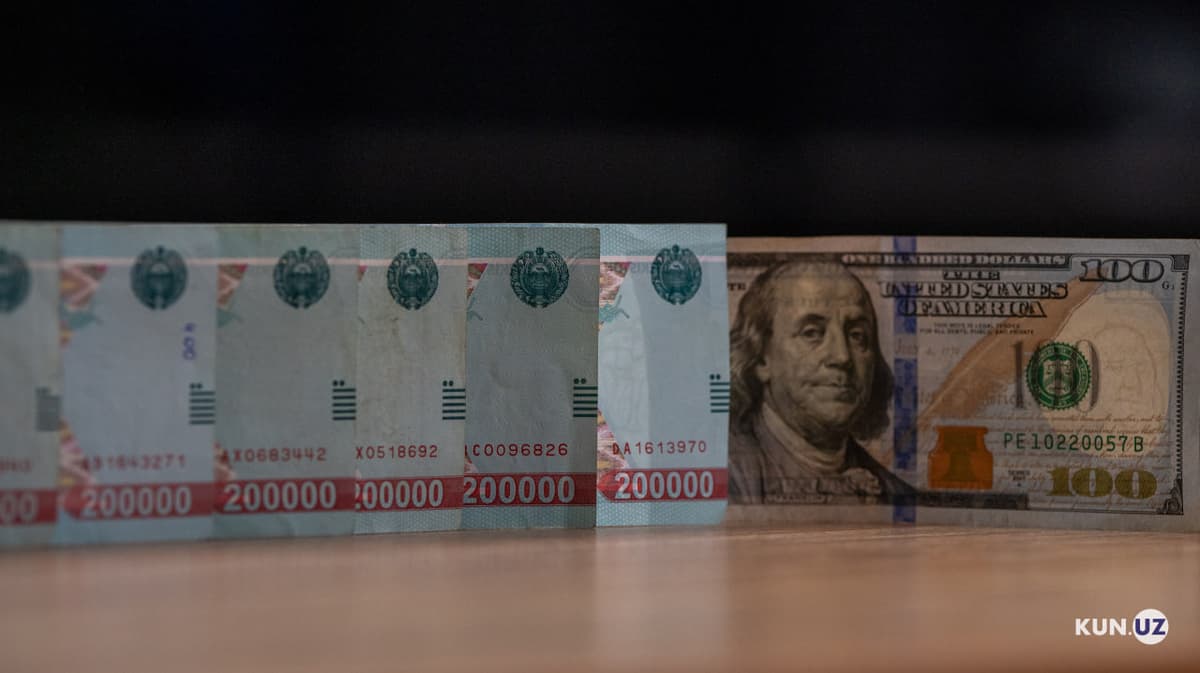 So‘m dollarga nisbatan 4 kunda qariyb 1,6 foizga mustahkamlandi