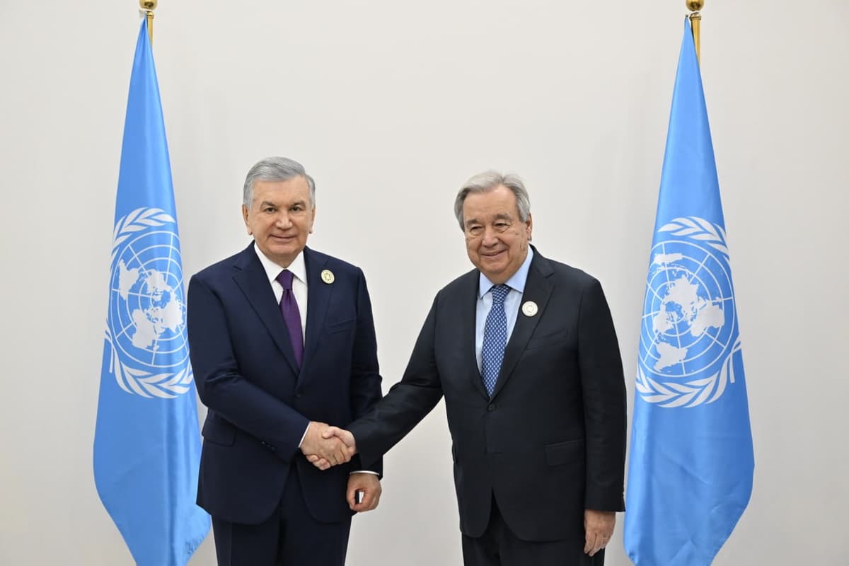 Shavkat Mirziyoyev BMT Bosh kotibi bilan uchrashdi