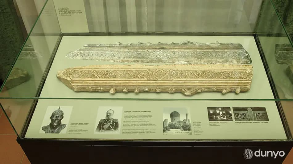 Yekaterinburgda Amir Temur maqbarasiga oid marmar plita parchasi saqlanayotgani ma’lum bo‘ldi