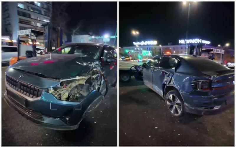 Toshkentda BRT yo‘lagida avtobus va yengil avtomobil to‘qnashdi