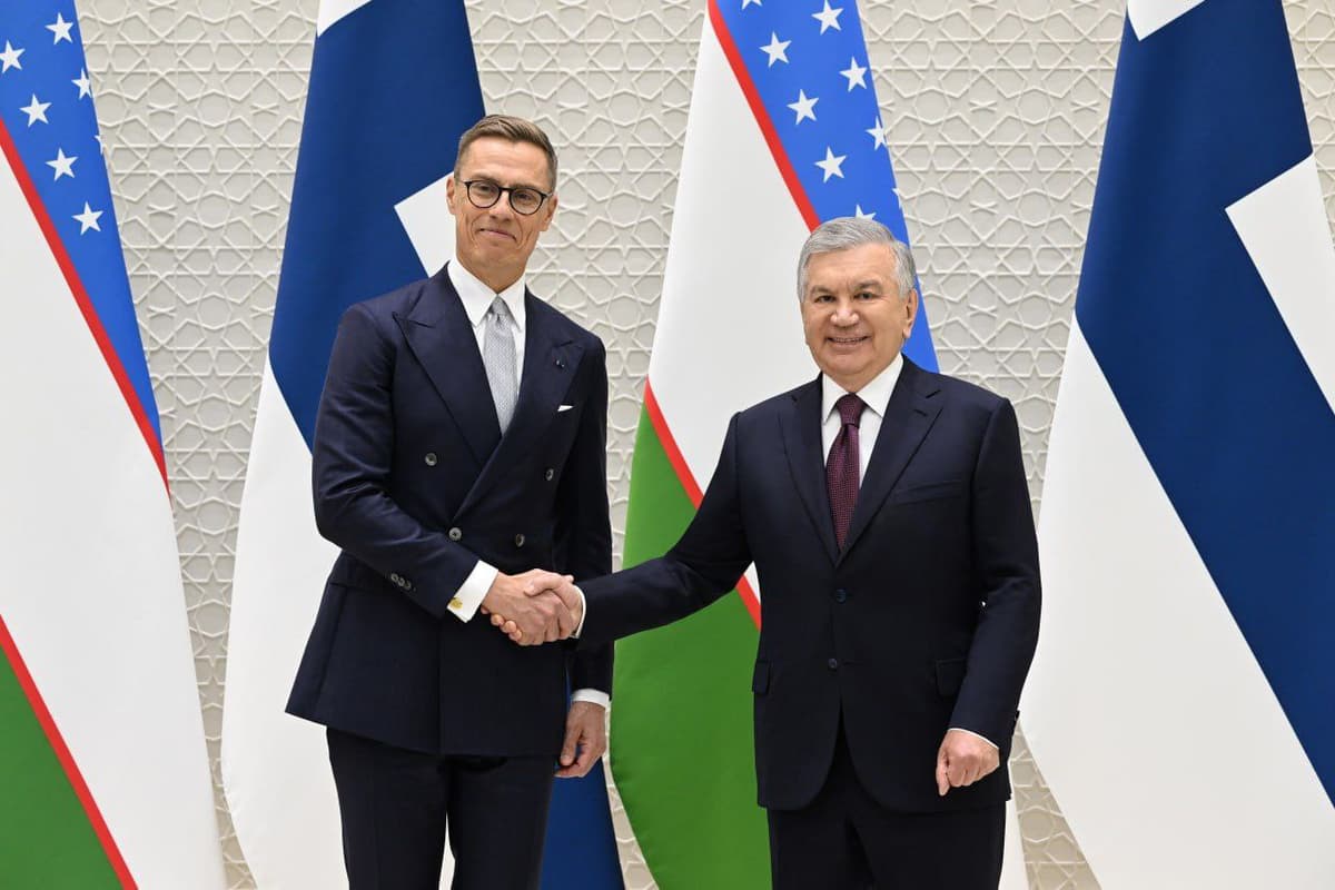 Shavkat Mirziyoyev va Aleksandr Stubb o‘rtasida muzokaralar bo‘lib o‘tdi