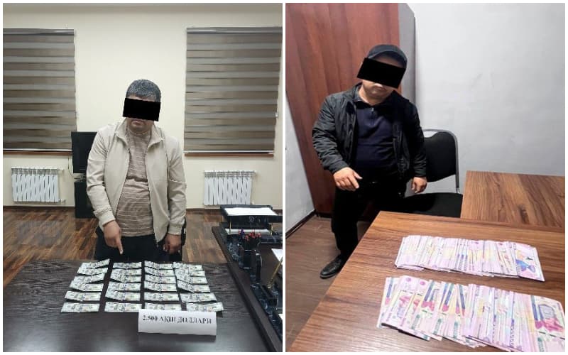 DXX tezkor tadbirlarida ikki nafar shaxs pul olayotgan vaqtda ushlandi