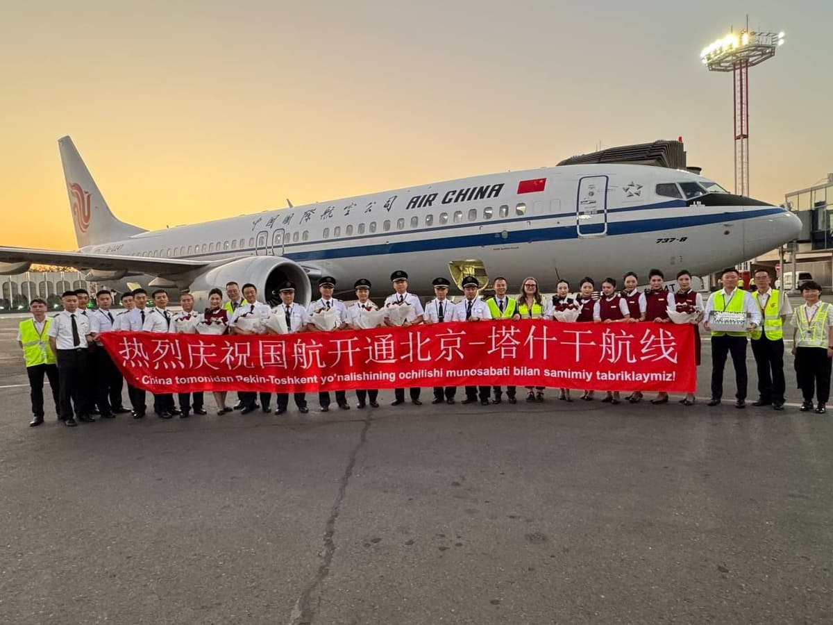 Air China O‘zbekistonga birinchi parvozni amalga oshirdi