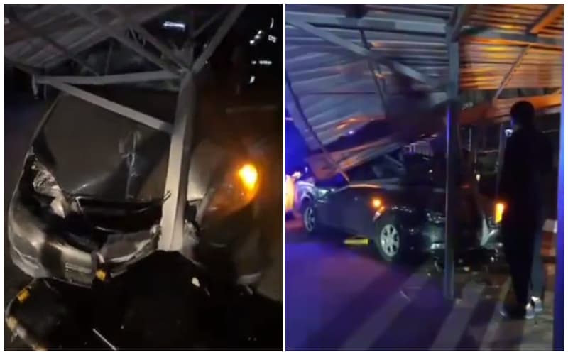 Toshkentda mast holda bo‘lgan Lacetti haydovchisi 2 ta Cobalt va temir ustunga borib urildi