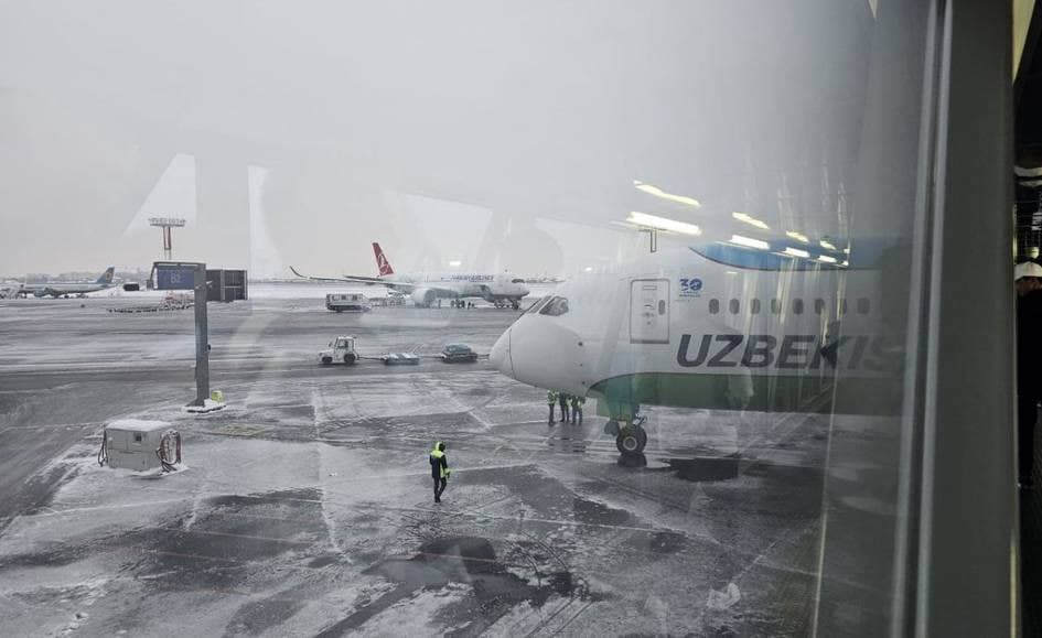 Farg‘ona vodiysidagi kuchli qor sabab bir nechta reyslar muqobil aerodromlarga yo‘naltirildi