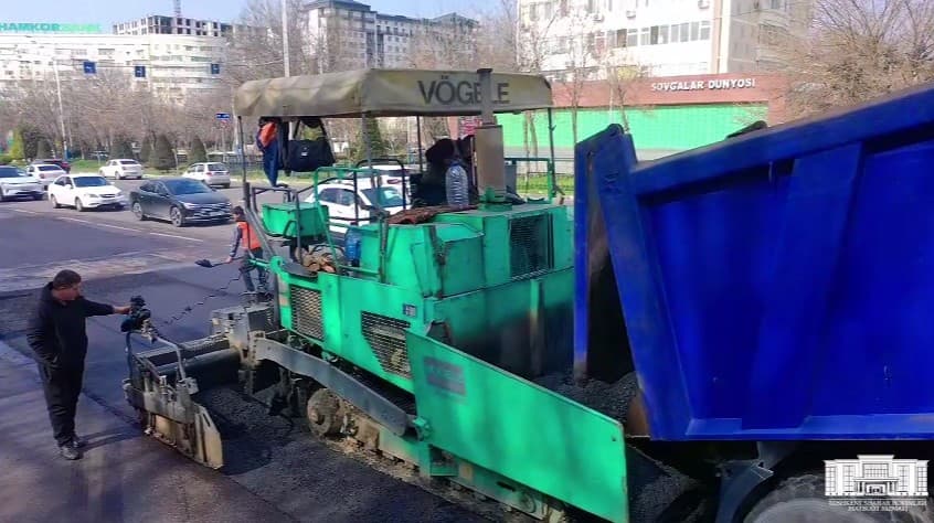 Toshkent ko‘chalarida ta’mirlash ishlari davom etmoqda: asosiy manzillar ma’lum qilindi