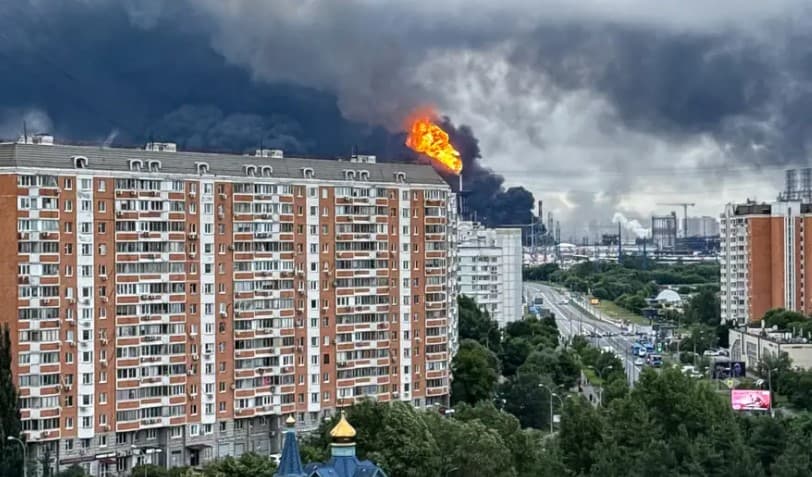 Moskva yaqinidagi NQZga hujumdan so‘ng “neft yomg‘iri” kuzatildi