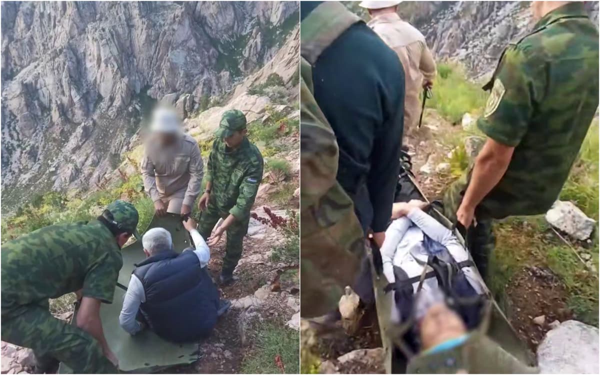 Katta Chimyon tog‘ida oyog‘i lat yegan fuqaro qutqarib qolindi