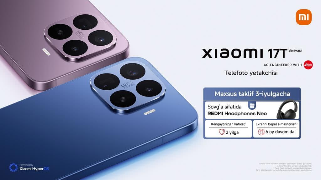 Xiaomi 17T seriyasi taqdim etildi - emotsiyalar, konsertlar va shahar hikoyalarini tasvirga olish uchun smartfonlar