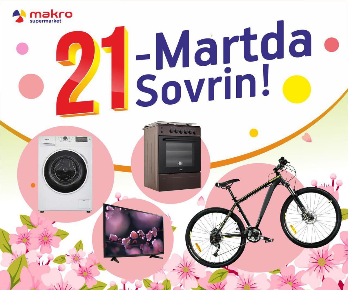 Makro supermarketidan sovrinlarga to‘la aksiya!
