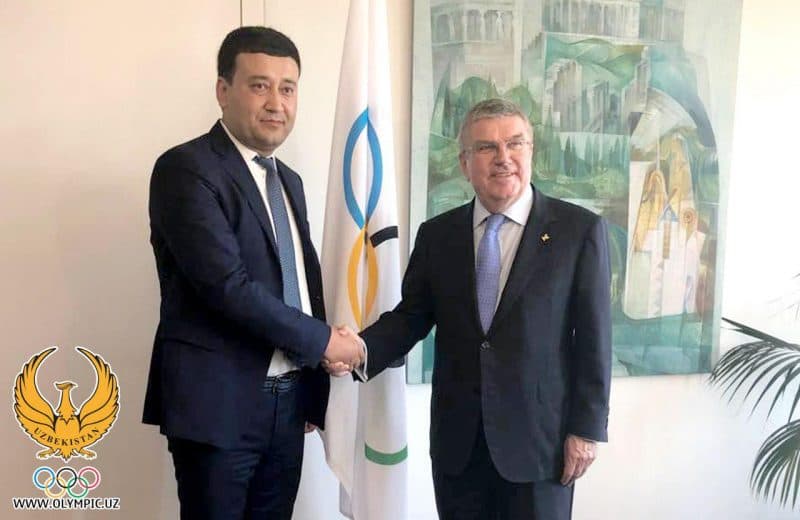 Umid Ahmadjonov Xalqaro olimpiya qo‘mitasi prezidenti Tomas Bax bilan uchrashdi