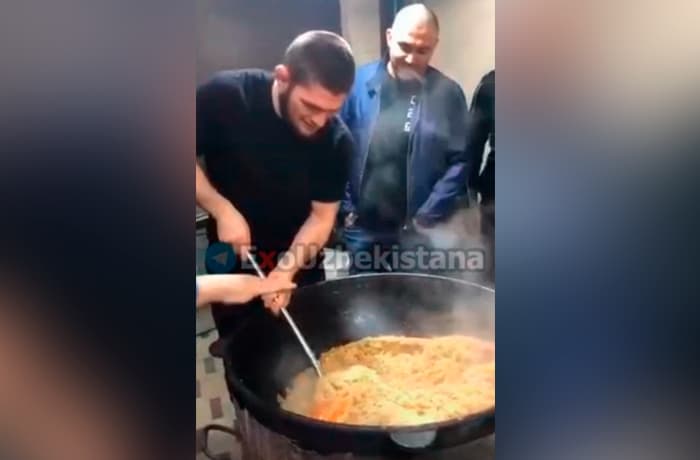 Video: Habib Nurmagomedov O‘zbekistonda osh tayyorladi