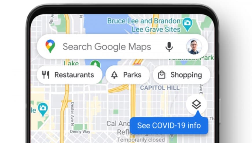 Google xaritalariga hududlarda koronavirus tarqalganligini ko‘rsatuvchi ma'lumotlar qo‘shildi