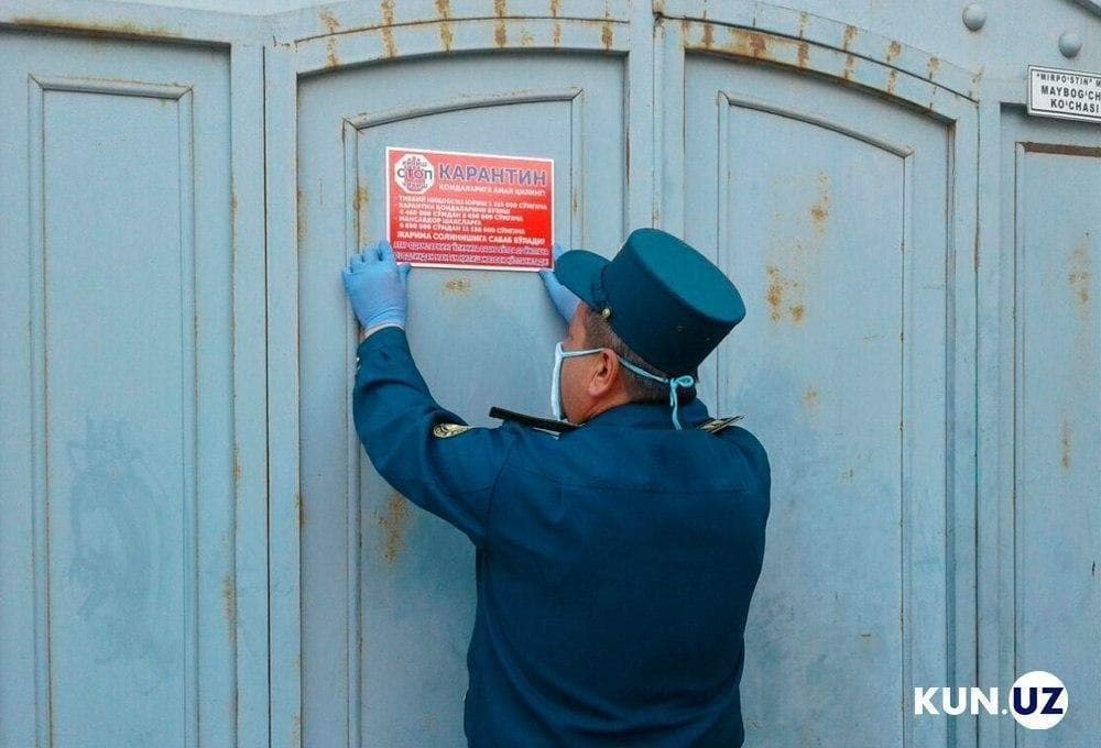 «O‘rikzor» bozori virus o‘chog‘iga aylangan, Namanganda ichki ishlar xodimida virus aniqlangan