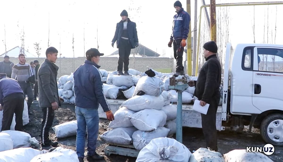 Балиқчи туманидаги хайрия акциясида боқувчисиз қолган 500 та оилага 1 тоннадан кўмир тарқатилмоқда
