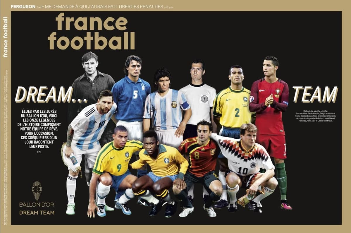 France Football barcha davrlarning eng yaxshi futbolchilaridan iborat ramziy jamoani tuzdi