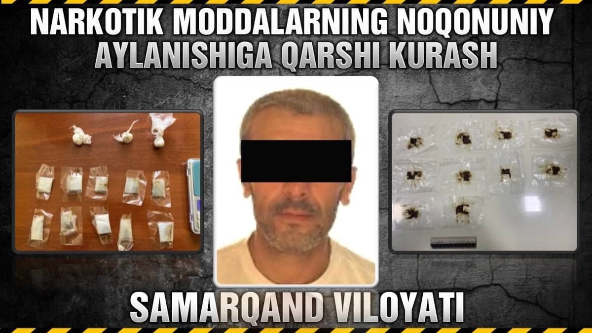 Urgutda geroin va opiy olib ketayotgan shaxs ushlandi