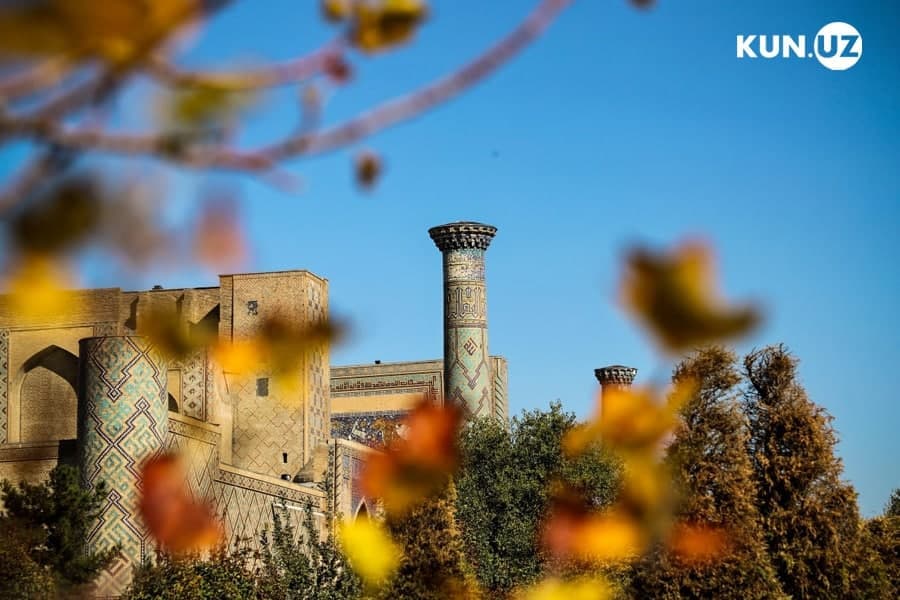 Fotojamlanma: Kuzning oltin ranglarida tovlanayotgan Samarqand