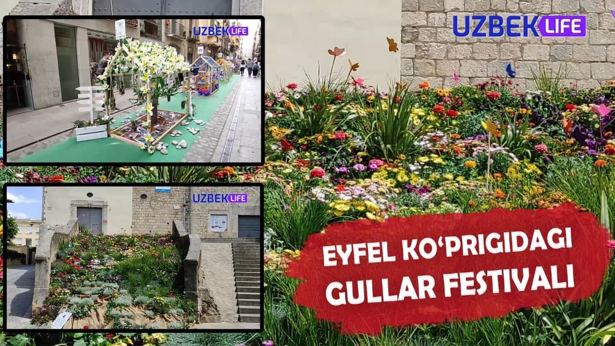 Eyfel ko‘prigidagi gul bezaklari – an'anaviy festivaldan reportaj